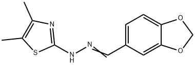 1,3-benzodioxole-5-carbaldehyde (4,5-dimethyl-1,3-thiazol-2-yl)hydrazone Struktur