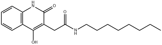 2-(4-hydroxy-2-oxo-1,2-dihydroquinolin-3-yl)-N-octylacetamide Struktur