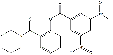 2-(1-piperidinylcarbothioyl)phenyl 3,5-bisnitrobenzoate Struktur