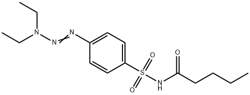 4-(3,3-diethyl-1-triazenyl)-N-pentanoylbenzenesulfonamide Struktur