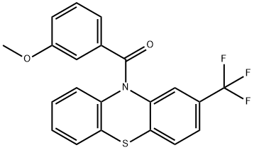 10-(3-methoxybenzoyl)-2-(trifluoromethyl)-10H-phenothiazine Struktur