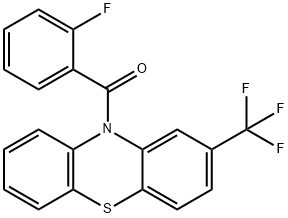 10-(2-fluorobenzoyl)-2-(trifluoromethyl)-10H-phenothiazine Struktur