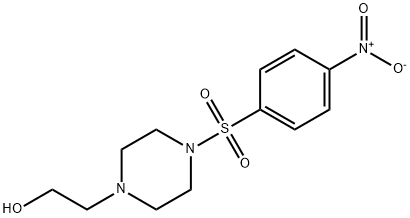 2-[4-({4-nitrophenyl}sulfonyl)piperazin-1-yl]ethanol Struktur