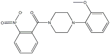 1-{2-nitrobenzoyl}-4-(2-methoxyphenyl)piperazine Struktur