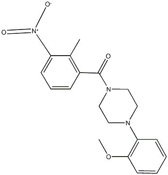 1-{3-nitro-2-methylbenzoyl}-4-(2-methoxyphenyl)piperazine Struktur