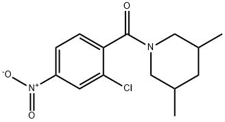 1-({2-chloro-4-nitrophenyl}carbonyl)-3,5-dimethylpiperidine Struktur