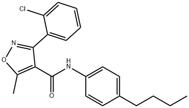 N-(4-butylphenyl)-3-(2-chlorophenyl)-5-methylisoxazole-4-carboxamide Struktur