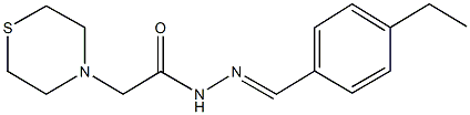 N'-(4-ethylbenzylidene)-2-(4-thiomorpholinyl)acetohydrazide Struktur