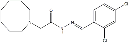 2-(1-azocanyl)-N'-(2,4-dichlorobenzylidene)acetohydrazide Struktur