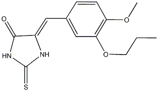 5-(4-methoxy-3-propoxybenzylidene)-2-thioxo-4-imidazolidinone Struktur