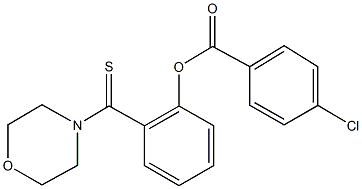 2-(4-morpholinylcarbothioyl)phenyl 4-chlorobenzoate Struktur