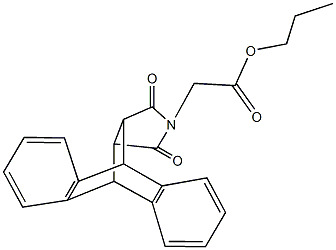 propyl (16,18-dioxo-17-azapentacyclo[6.6.5.0~2,7~.0~9,14~.0~15,19~]nonadeca-2,4,6,9,11,13-hexaen-17-yl)acetate Struktur