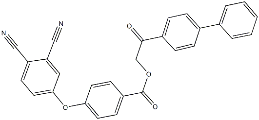 2-[1,1'-biphenyl]-4-yl-2-oxoethyl 4-(3,4-dicyanophenoxy)benzoate Struktur