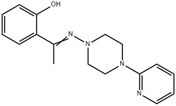 2-{N-[4-(2-pyridinyl)-1-piperazinyl]ethanimidoyl}phenol Struktur