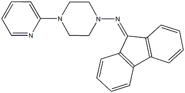 N-(9H-fluoren-9-ylidene)-4-(2-pyridinyl)-1-piperazinamine Struktur