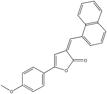 5-(4-methoxyphenyl)-3-(1-naphthylmethylene)-2(3H)-furanone Struktur