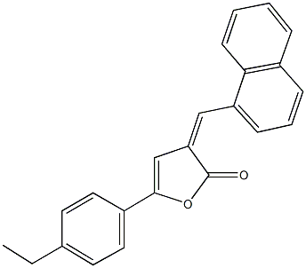 5-(4-ethylphenyl)-3-(1-naphthylmethylene)-2(3H)-furanone Struktur