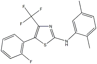 N-(2,5-dimethylphenyl)-5-(2-fluorophenyl)-4-(trifluoromethyl)-1,3-thiazol-2-amine Struktur