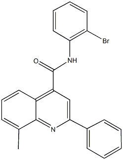 N-(2-bromophenyl)-8-methyl-2-phenylquinoline-4-carboxamide Struktur