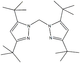 3,5-ditert-butyl-1-[(3,5-ditert-butyl-1H-pyrazol-1-yl)methyl]-1H-pyrazole Struktur