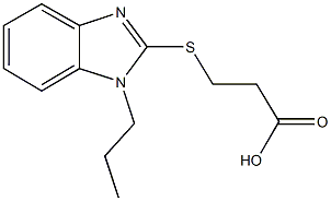 3-[(1-propyl-1H-benzimidazol-2-yl)sulfanyl]propanoic acid Struktur