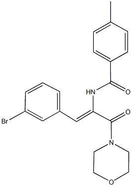 N-[2-(3-bromophenyl)-1-(4-morpholinylcarbonyl)vinyl]-4-methylbenzamide Struktur