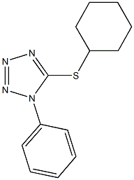 5-(cyclohexylsulfanyl)-1-phenyl-1H-tetraazole Struktur