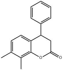 7,8-dimethyl-4-phenyl-2-chromanone Struktur