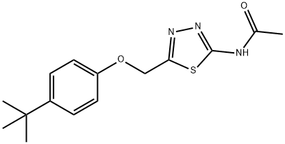 N-{5-[(4-tert-butylphenoxy)methyl]-1,3,4-thiadiazol-2-yl}acetamide Struktur