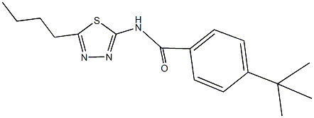 4-tert-butyl-N-(5-butyl-1,3,4-thiadiazol-2-yl)benzamide Struktur