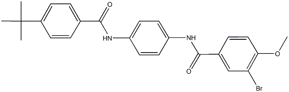 3-bromo-N-{4-[(4-tert-butylbenzoyl)amino]phenyl}-4-methoxybenzamide Struktur