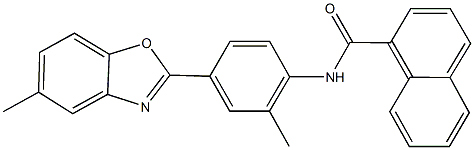 N-[2-methyl-4-(5-methyl-1,3-benzoxazol-2-yl)phenyl]-1-naphthamide Struktur