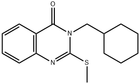 3-(cyclohexylmethyl)-2-(methylsulfanyl)-4(3H)-quinazolinone Struktur