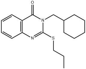 3-(cyclohexylmethyl)-2-(propylsulfanyl)-4(3H)-quinazolinone Struktur