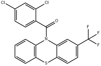 10-(2,4-dichlorobenzoyl)-2-(trifluoromethyl)-10H-phenothiazine Struktur