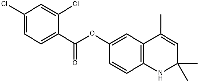 2,2,4-trimethyl-1,2-dihydro-6-quinolinyl 2,4-dichlorobenzoate Struktur