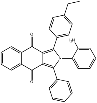 2-(2-aminophenyl)-1-(4-ethylphenyl)-3-phenyl-2H-benzo[f]isoindole-4,9-dione Struktur