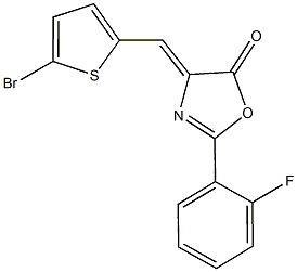 4-[(5-bromo-2-thienyl)methylene]-2-(2-fluorophenyl)-1,3-oxazol-5(4H)-one Struktur