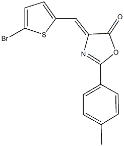 4-[(5-bromo-2-thienyl)methylene]-2-(4-methylphenyl)-1,3-oxazol-5(4H)-one Struktur