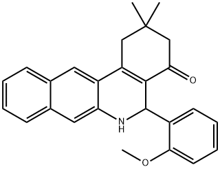 5-(2-methoxyphenyl)-2,2-dimethyl-2,3,5,6-tetrahydrobenzo[b]phenanthridin-4(1H)-one Struktur