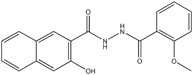 3-hydroxy-N'-(2-methoxybenzoyl)-2-naphthohydrazide Struktur