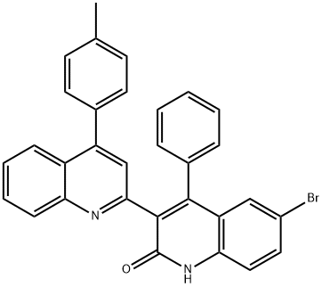 6'-bromo-4-(4-methylphenyl)-4'-phenyl-2,3'-biquinolin-2'-ol Struktur