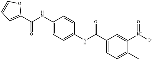 N-[4-({3-nitro-4-methylbenzoyl}amino)phenyl]-2-furamide Struktur