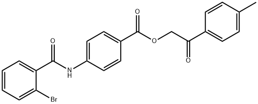 2-(4-methylphenyl)-2-oxoethyl 4-[(2-bromobenzoyl)amino]benzoate Struktur