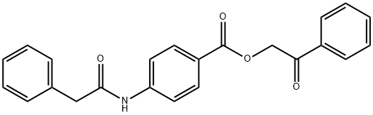 2-oxo-2-phenylethyl 4-[(phenylacetyl)amino]benzoate Struktur