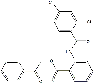 2-oxo-2-phenylethyl 2-[(2,4-dichlorobenzoyl)amino]benzoate Struktur