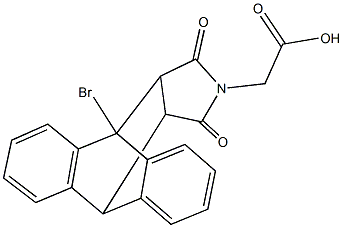 (1-bromo-16,18-dioxo-17-azapentacyclo[6.6.5.0~2,7~.0~9,14~.0~15,19~]nonadeca-2,4,6,9,11,13-hexaen-17-yl)acetic acid Struktur