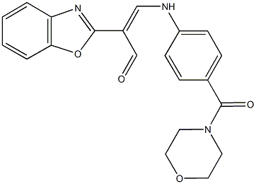 2-(1,3-benzoxazol-2-yl)-3-[4-(4-morpholinylcarbonyl)anilino]acrylaldehyde Struktur