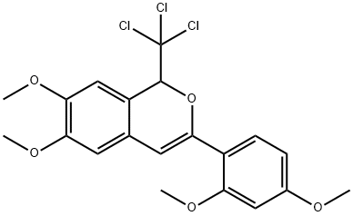 3-(2,4-dimethoxyphenyl)-6,7-dimethoxy-1-(trichloromethyl)-1H-isochromene Struktur