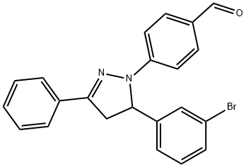 4-[5-(3-bromophenyl)-3-phenyl-4,5-dihydro-1H-pyrazol-1-yl]benzaldehyde Struktur